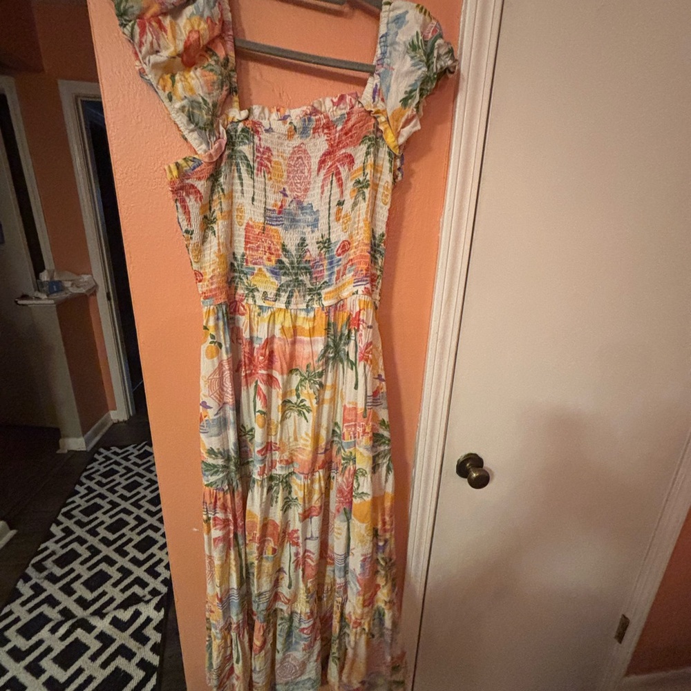 Oddi White Print Maxi Dress